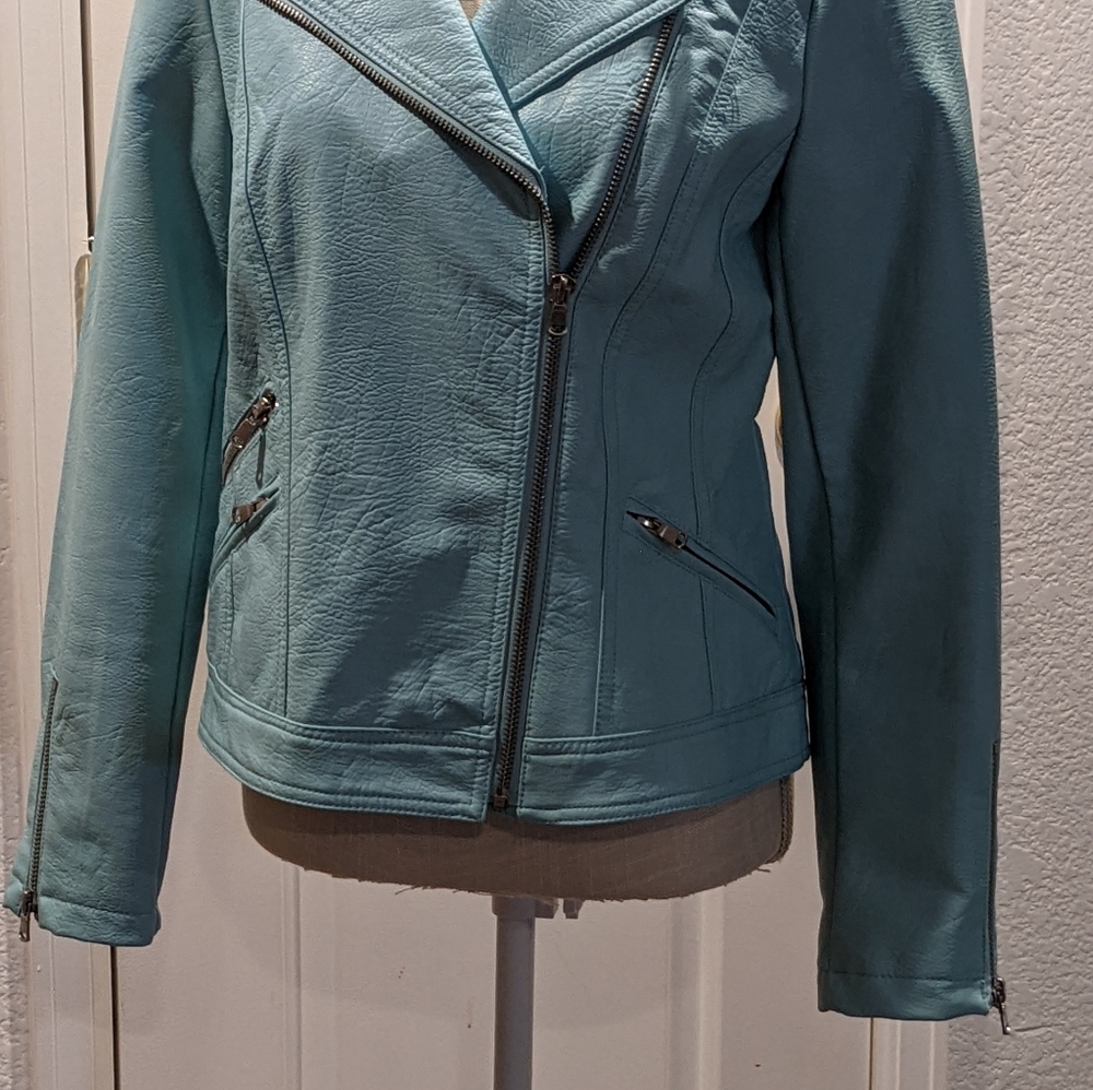 Blue , faux leather INC Jacket